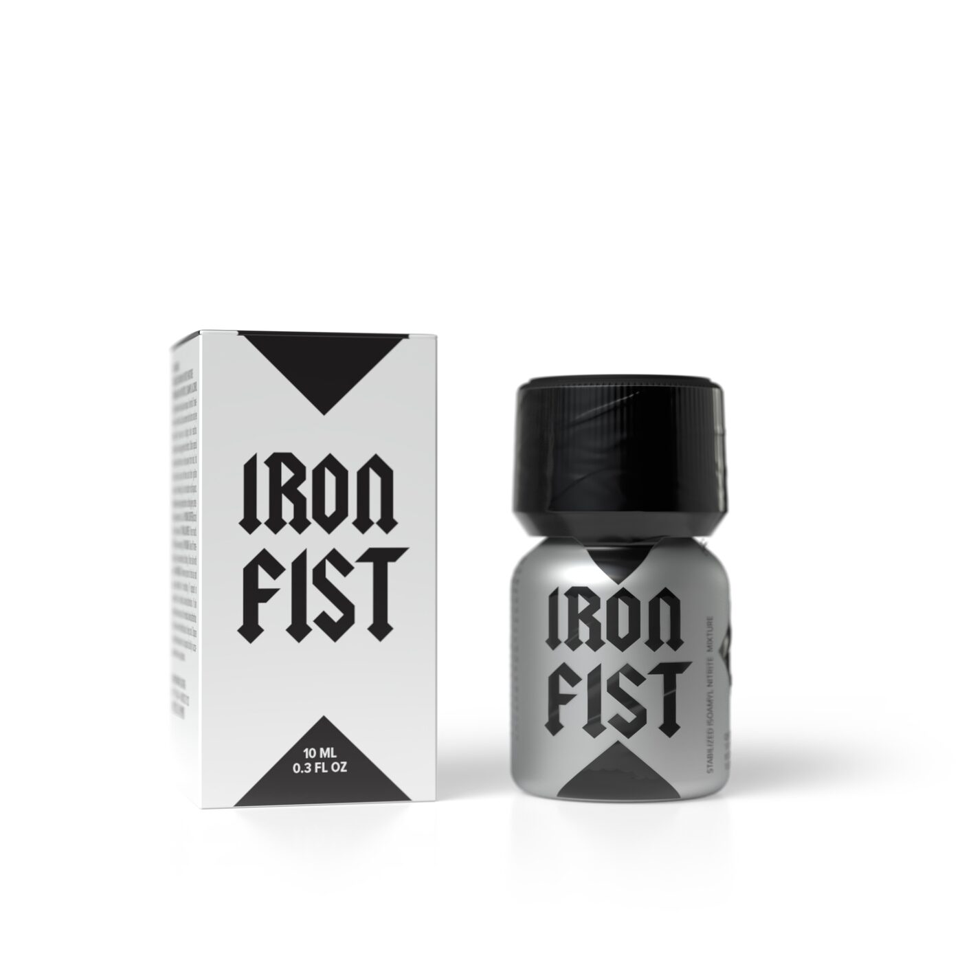 Iron Fist Original 10ML, Iron Fist Original 24ml, silver aluminium bottle, isoamyl nitrite, PWD Factory