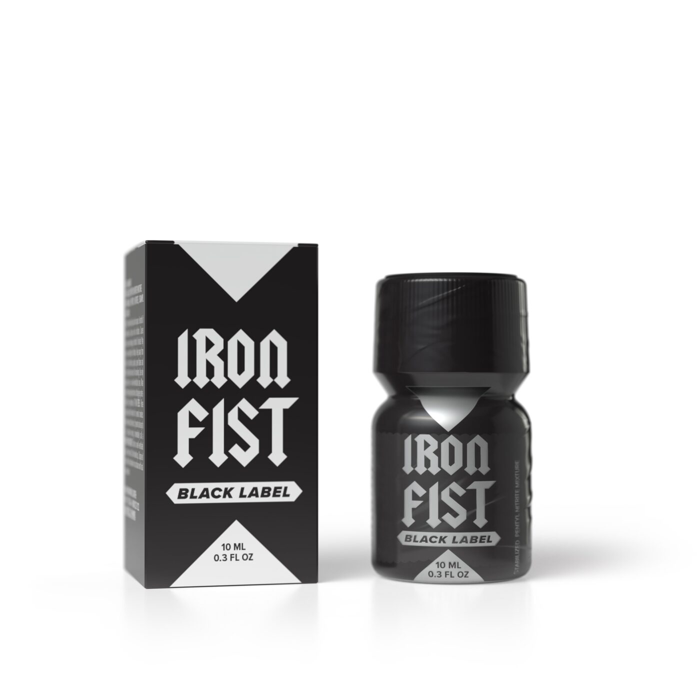 Iron Fist Black Label 10ML, Iron Fist Black Label 24ml, matte black aluminium bottle, n-pentyl nitrite, PWD Factory