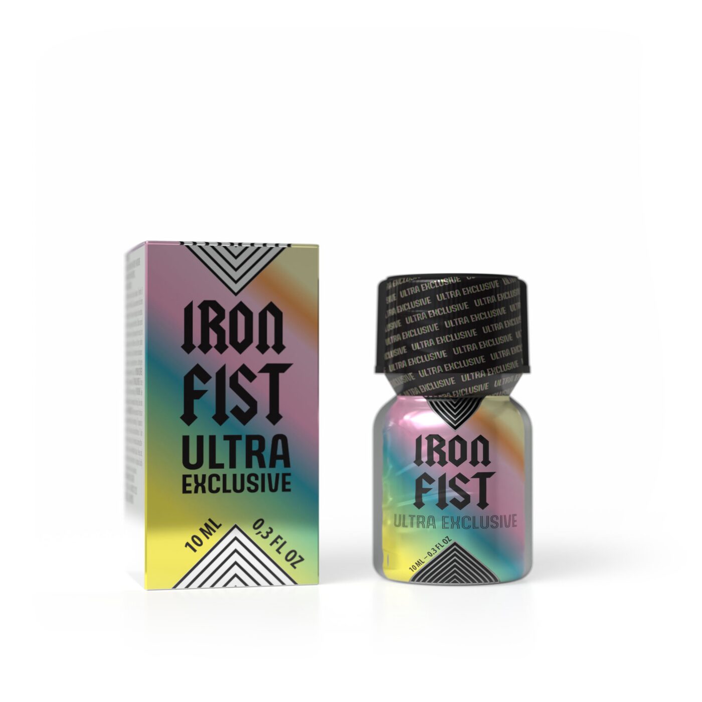 Iron Fist Ultra Exclusive 10ML, Iron Fist Ultra Exclusive 24ml, aluminium bottle iridescent holographic label, premium edition, PWD Factory